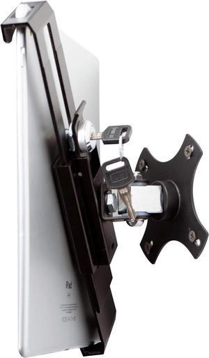Compact Wall Mount  CTA Security Wall Mount with Lock & Key System for iPad 10th Gen 10.9" - iPad 7th/8th/9th Gen 10.2" - Galaxy Tab S3 - Surface Go 3 & Other 7-14 Tablets - Black (PAD-CSWM)