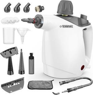Handheld Steam Cleaner, Steam Cleaner with 16 PCS Accessory & Safety Lock, 500ML Large Capacity Natural Surface Steam for Cleaning, Multipurpose Steam Cleaner for Home, Car, Bathroom, Grease(White)