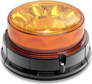 Class I Big LED Beacon Light 6.6", 80W Automatic Light-sensitive Warning Caution Lights,Rooftop Permanet Mount Flashing Strobe Lights for Construction Vehicles Trucks Car