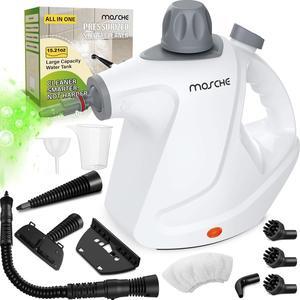 Multi-Surface Handheld Steam Cleaner with 11-Pieces Accessories, 15.2OZ All Natural Pressurized Steamer for Cleaning, Multipurpose Steam Cleaner for Home to Clean Dirt, Grout, Tile, Grease and More