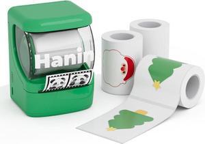 Label Maker New 1, Label Maker Machine with Tape (4 Rolls of Label), Bluetooth Label Printer Sticker Printer for Home and Business (Green)