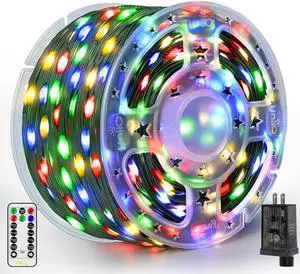 Christmas Lights 1000 LED 330 FT, IP67 Waterproof Plug in Christmas Tree Lights with Remote, 8 Modes, 3 Timers, Dimmable, House Xmas Indoor Decorations Outdoor Christmas Lights (Multicolored)