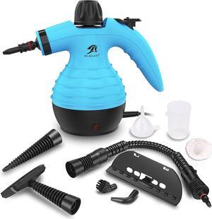 Handheld Steam Cleaner, Multipurpose Portable Upholstery Steamer with Safety Lock and 9 Accessory Kit for Carpet, Couch, Clothes, Mattress, Car Seats, Kitchen, Floor Steamer Cleaning, Blue