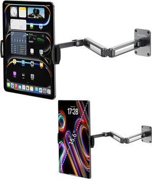 Alloy Tablet Wall Mount Holder for iPad, Foldable Portable Monitor Stand 360° Adjustable Wall Arm Mount for iPad Pro Air 13/11" 2024, iPad 10/9th, Samsung Galaxy Tab, 7-15.6'' Tablet