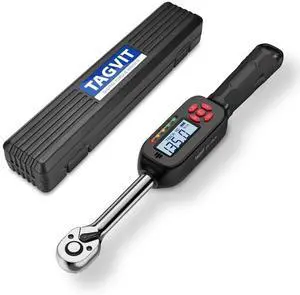 3/8 Inch Drive Digital Torque Wrench, 5.02-99.57 ft.lb/6.8-135 Nm Heavy Duty Torque Wrench with Preset Modes for Bicycle Moto Car and Home Appliances