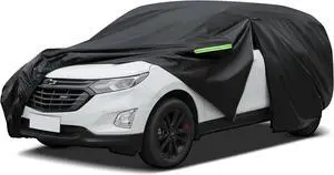 SUV Car Cover Waterproof All Weather,7 Layers Heavy Duty Outdoor Full Car Cover, Snowproof Rainproof Windproof Sun UV Protection (PE+Cotton, A5 Fit SUV Jeep-Length (182" to 190"))