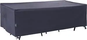 Outdoors Patio Table Covers Waterproof Rectangular 86 x 44 x 27.5 inches, UV Resistant Snow Protection for Outdoor Dining Tables, Grey