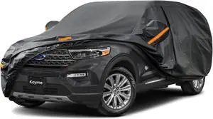 7 Layers SUV Car Cover Custom Fit for Ford Explorer (2006-2025) Waterproof All Weather for Automobiles,Outdoor Full Cover Rain Sun UV Protection.Black
