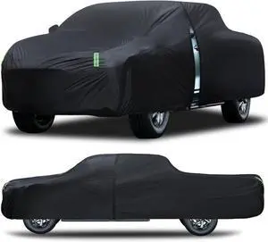 Truck Car Cover Waterproof All Weather Full Outdoor Pickup Truck Cover Rain UV Protection, Size T2 Universal Fit for Ford F150 Chevy Silverado Dodge Ram 1500. (Fit Truck Length 221 to 228 inch)