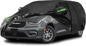 Waterproof Car Cover Replace for 20082024 Chrysler Town & Country, Chrysler Pacifica and Dodge Grand Caravan Minivan, 6 Layers All Weather Car Cover with Zipper Door for Snow Rain Dust Protection
