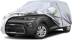 SUV Car Cover Custom Fit Kia Soul from 2009 to 2025,Waterproof Car Cover All Weather for Automobiles Outdoor Indoor with Zipper Door, Sun Rain Dust Snow Protection.