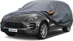 Car Cover Custom Fit Porsche Macan (2014-2025), 16 Layers Heavy Duty Car Cover Waterproof All Weather with Zipper Door for Sun Rain Snow Dust Uv Protection