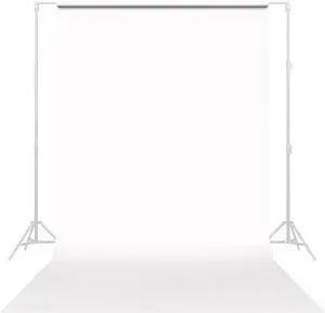 Seamless Paper Photography Backdrop - Color #1 Super White, Size 86 Inches Wide x 36 Feet Long, Backdrop for YouTube Videos, Streaming, Interviews and Portraits - Made in USA
