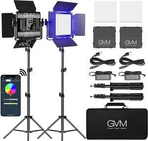 RGB LED Panel Video Light, Photography Lighting with APP Control, 800D Video Lighting Kit for YouTube Studio, Gaming, Streaming, Conference, 8 Kinds of Scene Lights, CRI 97, 2 Packs