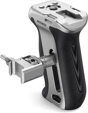 Quick Release NATO Side Handle, Ergonomic Camera Side Handgrip with NATO Clamp, Nonslip Grip, Cold Shoe, 1/4" & 3/8" Thread for ARRI, Compatible with SmallRig Camera Cage, CA130