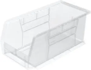 30230 AkroBins Plastic Storage Bins, Space-Saving Stackable Bins for Garage, Pantry, Craft Organization, 11-Inch x 5-Inch x 5-Inch, Clear, 12-Pack