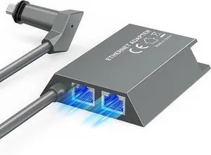Multi Ports Starlink Ethernet Adapter for Starlink Gen 2 Wired External Network 2 Ports Starlink Ethernet Adapter 1 to 2 [2 Devices Networked Simultaneously] - Up to 1 Gbps