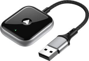 Android Auto Wireless Adapter, Wireless Android Auto Car Adapter for Wired Android Auto Cars Converts Wired to Wireless Easy Setup Plug & Play Seamless Connection Stable Fast for Android (Black)