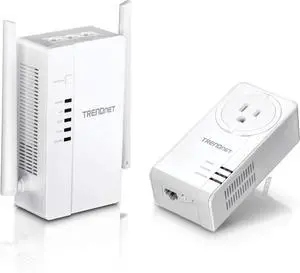 Wi-Fi Everywhere Powerline 1200 AV2 Dual-Band AC1200 Wireless Access Point Kit, Includes 1 x TPL-430AP and 1 x TPL-423E, 3 x Gigabit Ports, Easy Installation, White, TPL-430APK