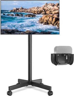 Mobile TV Cart Rolling TV Stand for 23-60 Inch Screens, Portable TV Stand on Wheels with Tilt and Height Adjustable, Outdoor TV Stand Mount Holds up to 88 lbs for Home Office MAX VESA 400x400mm