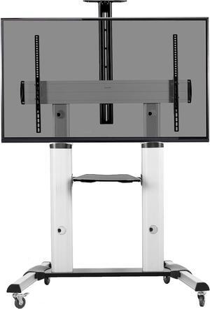 Ultra Heavy Duty Mobile 32 to 100 inch TV Stand for Flat Screens, Adjustable, Rolling TV Cart Mount with Wheels STAND-TV22S