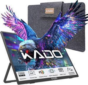 Portable Monitor 15.6'' FHD 1080p, USB-C HDMI Gaming Monitor Ultra-Slim IPS Display Built-in Speakers, External Monitor 180° Kickstand Wall/Arm Mount for Laptop PC Phone Mac Xbox PS4/PS5 Switch