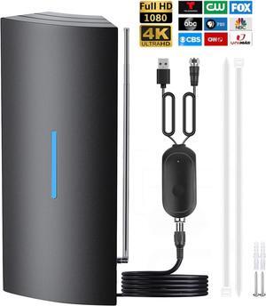 1600+ Miles Range Strongest TV Antenna, Digital TV Antenna for Smart TV Indoor with Amplifier and Signal Booster, HD Antenna for TV Outdoor for Local Channels-Support 8K, 4K, 1080P - 36ft Coax Cable
