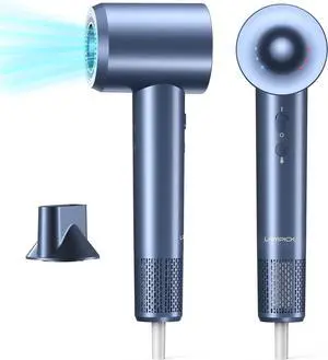 Hair Dryer, Ionic Blow Dryer, Professional High-Speed Hairdryer with 150,000 RPM Motor for Fast Drying, 5 Temps/3 Speeds Lightweight Hairdryer with Magnetic Nozzle for Home Travel Women Man