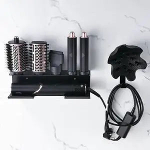 Wall Mount Holder Compatible with Shark FlexStyle, Wall Mounted Organizer for Storage Attachments, Rack with Cord Hanger for Accessories Curlers Brushes Diffuser