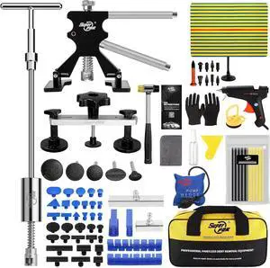 85PCS Paintless Dent Repair Kit, Professional Dent Puller Kit with Slide Hammer T-Bar, Bridge Puller, Dent Lifter, PDR Tools, Car Dent Removal, Hail Damage Repair, Auto Body Collision Fix