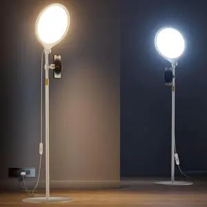 Ring Light with Stand and Phone Holder - 72" Tripod for iPhone with Light, Professional Led Ringlight for Video Recording/Make up/Streaming, Full Screen Light Ring for YouTube, Tiktok (White)