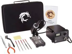 (Stage 2) Single Pen Professional Woodburning Detailer 60W Tool with Digital Temperature Control, 40 Tips, Case