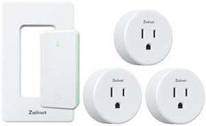 Remote Control Outlet Plug Switch, Buckle Design & Removable Wireless Light Switch, 300 ft, 15A/1500W, Programmable, for Household Appliances(3 Pack)
