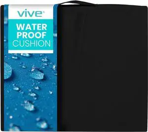 Waterproof Wheelchair Cushion for Pressure Relief (18x16x3) - Washable Cover Incontinence Protection for Elderly Adults & Seniors - Memory Foam Gel Pad for Recliners, Office Chairs, Car