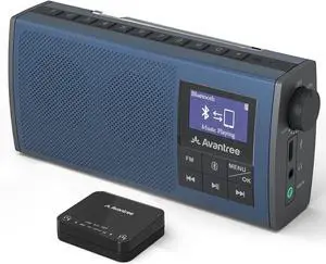 Wireless Portable TV Speaker & FM Radio 2-in-1, with Low Latency Bluetooth TV Transmitter, Ideal for Seniors, Hard of Hearing - Audikast 4860
