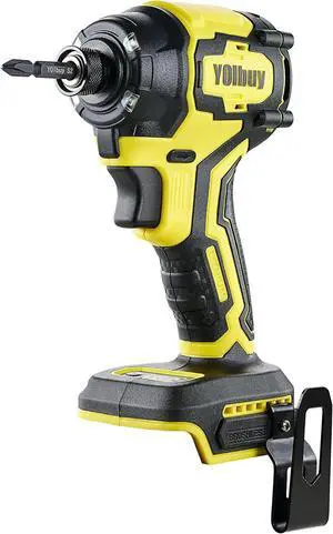 YOIbuy Cordless Impact Driver (Tool Only), Ultral short head, Mega power, Compatible with Dewalt 20V Batteries, 1/4"Brushless impact dirver with 4-Speed Settings, Smart-Mode, LED Light (YELLOW)