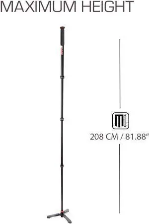 Punks Trent 2.0 Monopod with Docz2 Foot Spreader Kit - Lightweight Magnesium Alloy Camera Monopod with Multiple Uses for Heavy Equipment (TRENTKITGREY2.0)