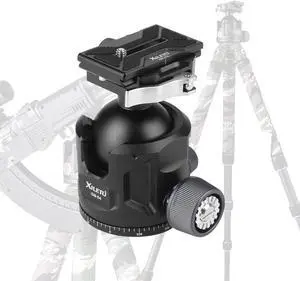 Aluminum Ball Head for Shooting Tripod 360° Panoramic Ball Head for DSLR Camera Compatible with Arca Swiss and Picatinny Maximum Load Capacity of 77lbs for Hunting and Photography (54mm)