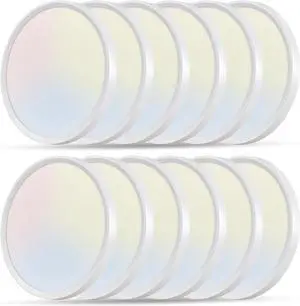 12PK 12 Inch LED Flush Mount Super Slim Ceiling Light, 24W, 2520LM, 3000K/4000K/6000K CCT Selectable, Close to Ceiling Round Flat Panel Light for Hallway, Bedroom, Kitchen