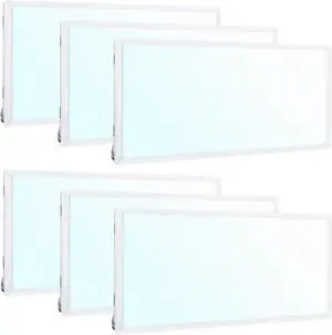 6 Pack 2x4 FT LED Flat Panel Troffer Light, 40/50/60W, CCT Selectable 4000K/5000K/6500K Drop Ceiling Office Lights, 115LM/W, 0-10V Dimmable Ultra Slim Recessed Back-lit Fixture, DLC