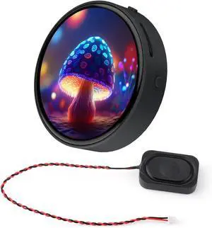 ESP32-S3 1.75inch AMOLED Round Touch Display Development Board, 32-bit LX7 Dual-core, 466×466, QSPI, Dual Digital Microphones Array, ESP32 with Display, with Case