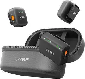 Mic 2 (2 TX + 1 RX + Charging Case), mini Wireless Lavalier Microphone for iPhone Android/Tablets/PC, Intelligent Noise Cancelling for Video Recording Podcast (M15)