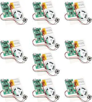 10PCS Programmable Sound Recorder Module - DIY Music Voice Recording Module Chip with Speaker, Can Recording 16 Minutes Sound Music for Personalized Greetings, Holiday Crafts Cards