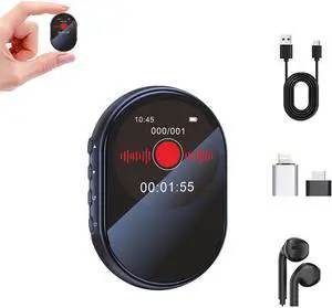 128GB AI Digital Voice Recorder with Playback,Voice Activated Audio Recorder,mini Recording Device,Timed Recording,Conference/Lecture/Classroom Learning,Portable Gifts,mini Tape Recorder,MP3 Player