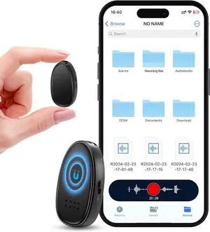 128GB (9680 Hours) Voice Recorder with Triple Noise Reduction,  Voice Activated Recorder with Outside Speaker, 3072kbps HD MP3 Audio Recorder for Work, Lectures, Black