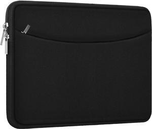 Laptop Sleeve Case 14 inch Shockproof Protective Laptop Cover Briefcase Carrying Computer Bag with Accessory Pocket Portable Laptop Sleeve for 14 MacBook HP    Black