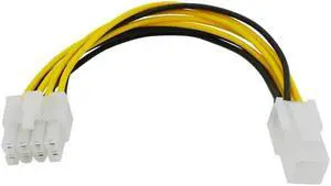 20cm PCIe 6 Pin to 8 Pin Power Adapter Cable 6 Pin to 8 Pin/4Pin to 8 Pin PCIe Power Cord For PCI-e Video Cards(4P female to 8P male)