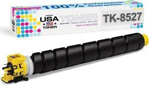 MADE IN USA TONER Compatible Replacement for Kyocera TASKalfa 3552ci, 3553ci, 4052ci, 4053ci, TK-8527y, Copystar TK-8529y (Yellow, 1 Cartridge)