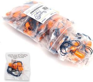 50 Pairs of Metal Detectable Foam Earplugs - NRR 32dB with Detectable Cord - Noise Cancelling, Disposable, Corded Ear Plugs for Food Services, Industry, Pharmaceutical, Pulp & Paper