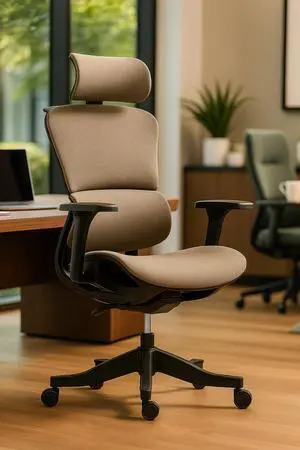Fantasylab High Back Mesh Office Chair, Brown